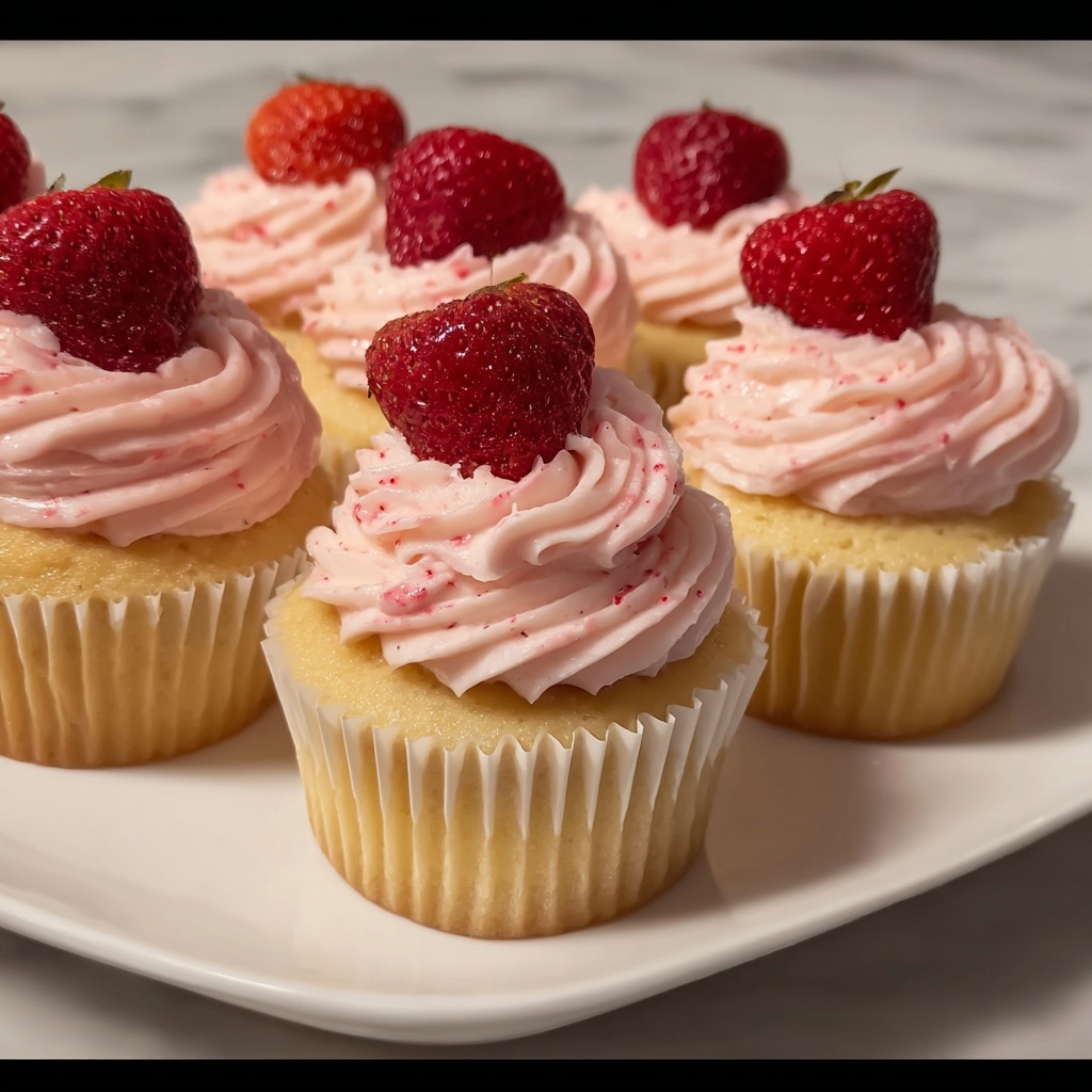 Homemade Strawberry Cupcakes Recipe - Recipe Image